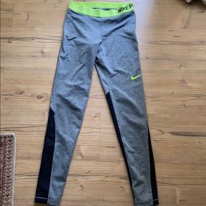 Nike fleece lined compression tights